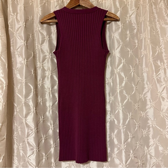 Ronny Kobo Garner Knit Top Ribbed Sweater Set Two Piece Shrug Burgundy Red - Picture 7 of 16